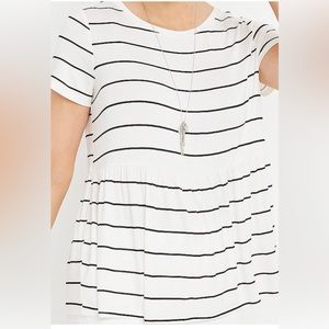 Maurice’s Women’s ladies like new scoop neck baby doll striped top